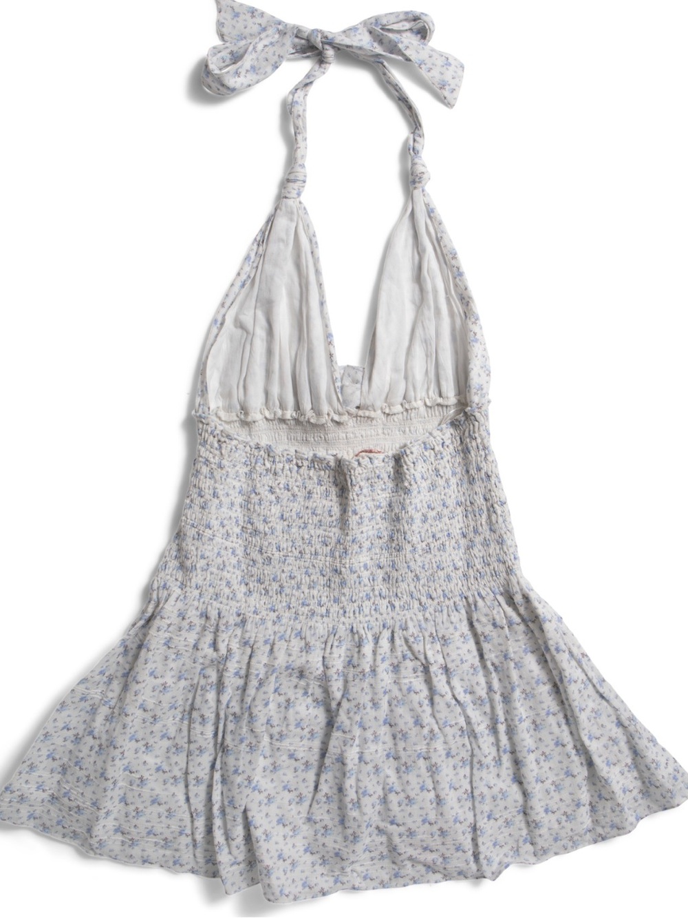 NWT Love Shack Fancy Blue White Flora Luisetta Halter Dress Sz XXL Retail $245 - Picture 3 of 7